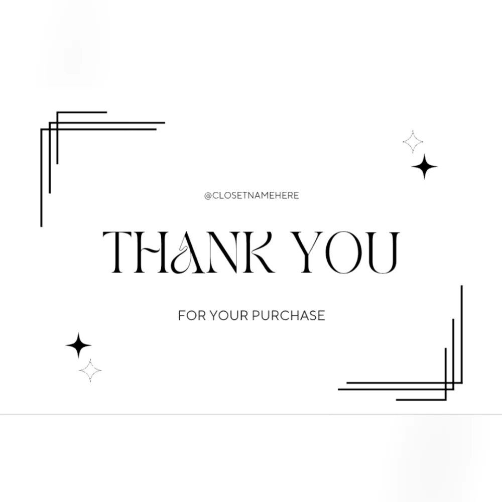 50 Custom Simplistic 4x6 Thank You Notes labels/Thank You Stickers